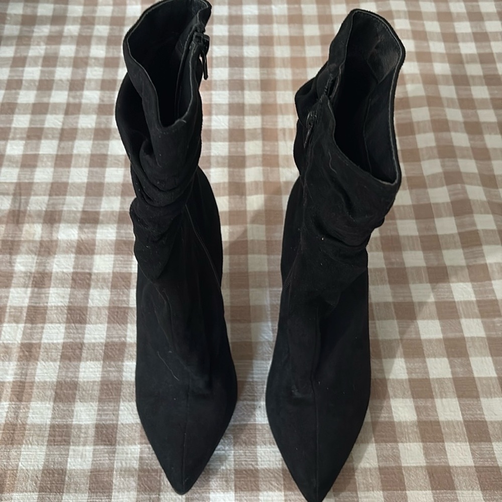 Olivia Jaymes Black Stiletto Heel Boot Size 7
